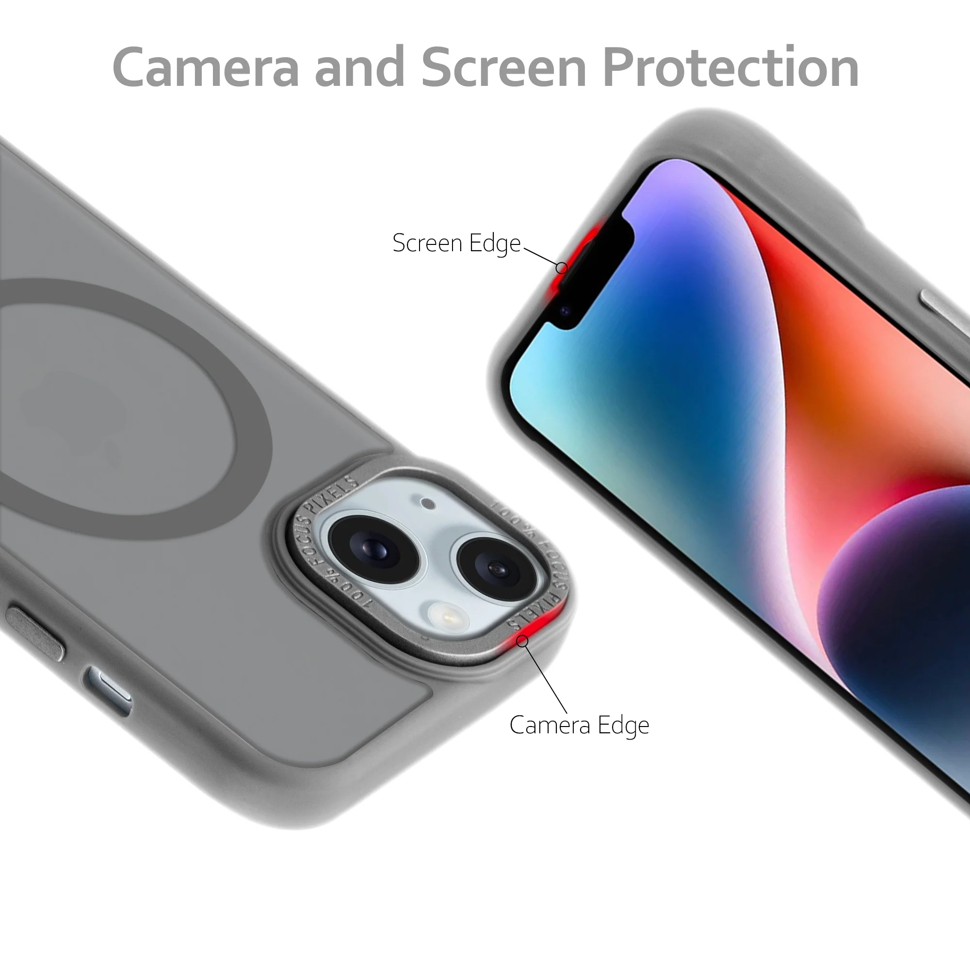 Semi-Transparent Hard Back & Wireless Charging Support Compatible With Kickstand Back Case For Apple iPhone 14 - Image 17