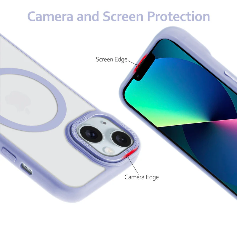 Semi-Transparent Hard Back & Wireless Charging Support Compatible With Kickstand Back Case For Apple iPhone 14 Plus - Image 23
