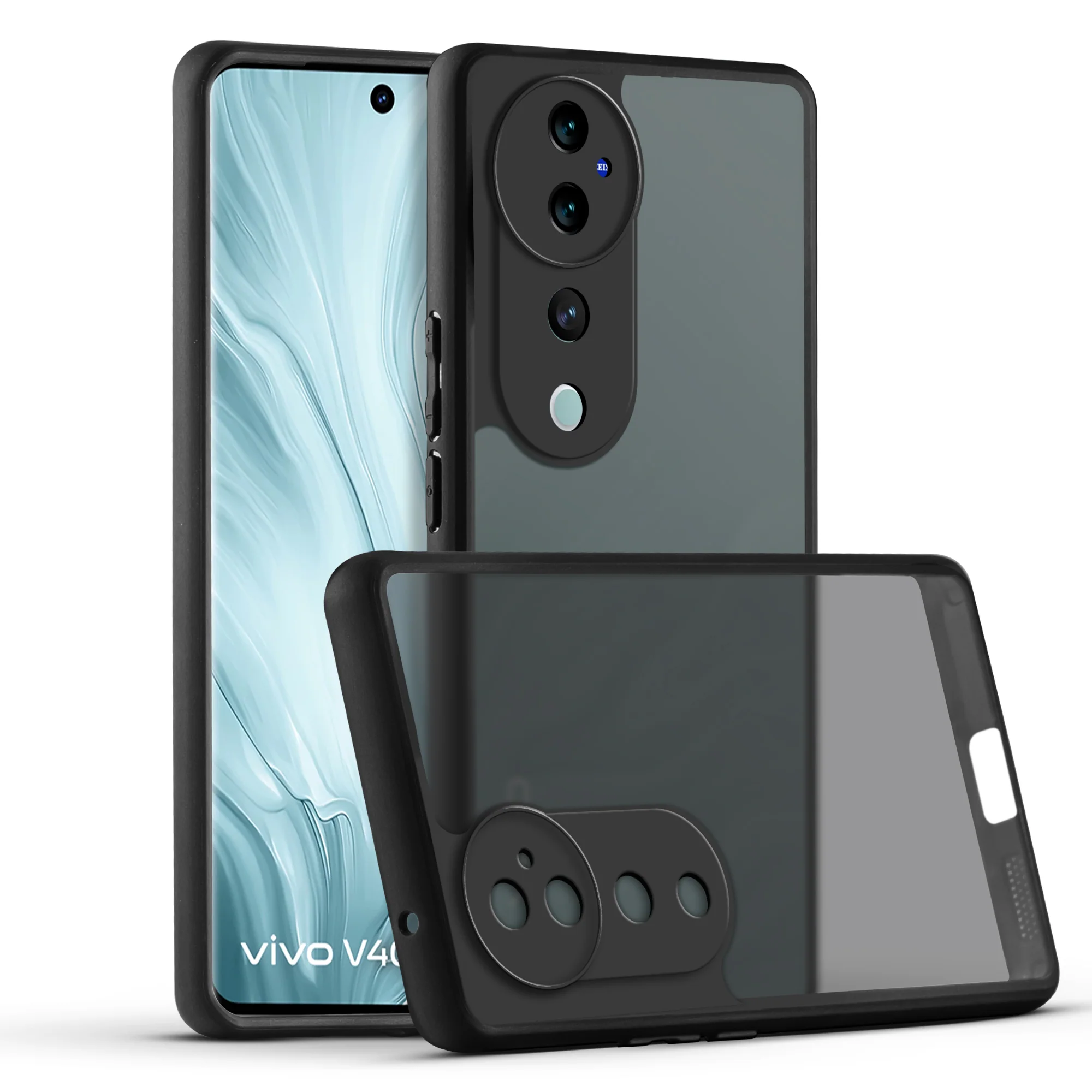 Semi-Transparent Premium Quality Back Cover Case Vivo V40 Pro 5G