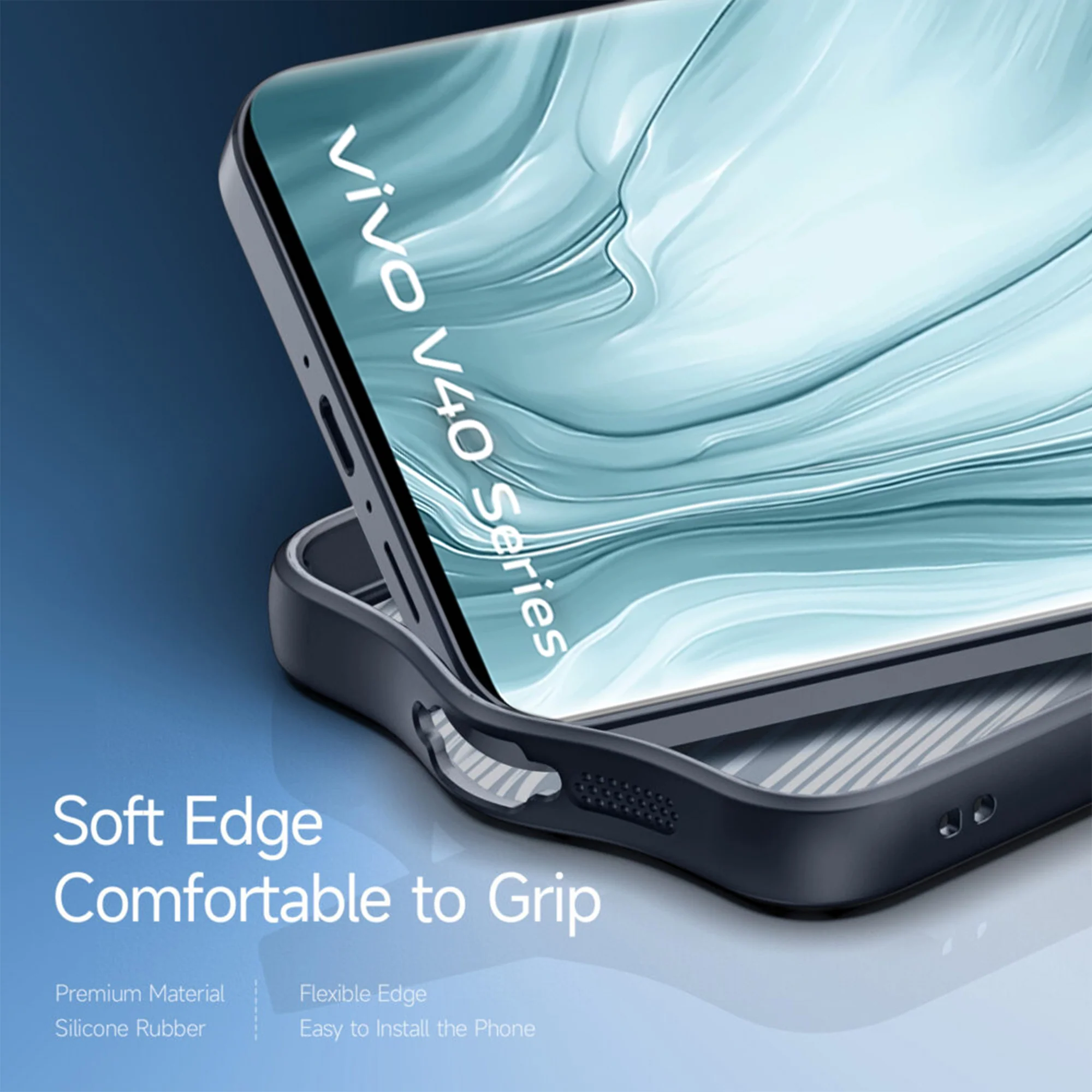Semi-Transparent Premium Quality Back Cover Case Vivo V40 Pro 5G - Image 4