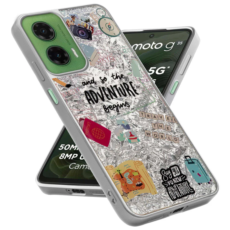Shining Glossy Gradient Glitter Phone Back Cover Case for Motorola G35 5G - Image 3