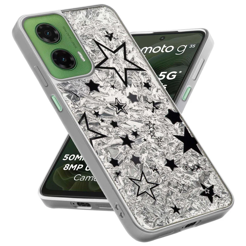 Shining Glossy Gradient Glitter Phone Back Cover Case for Motorola G35 5G - Image 45