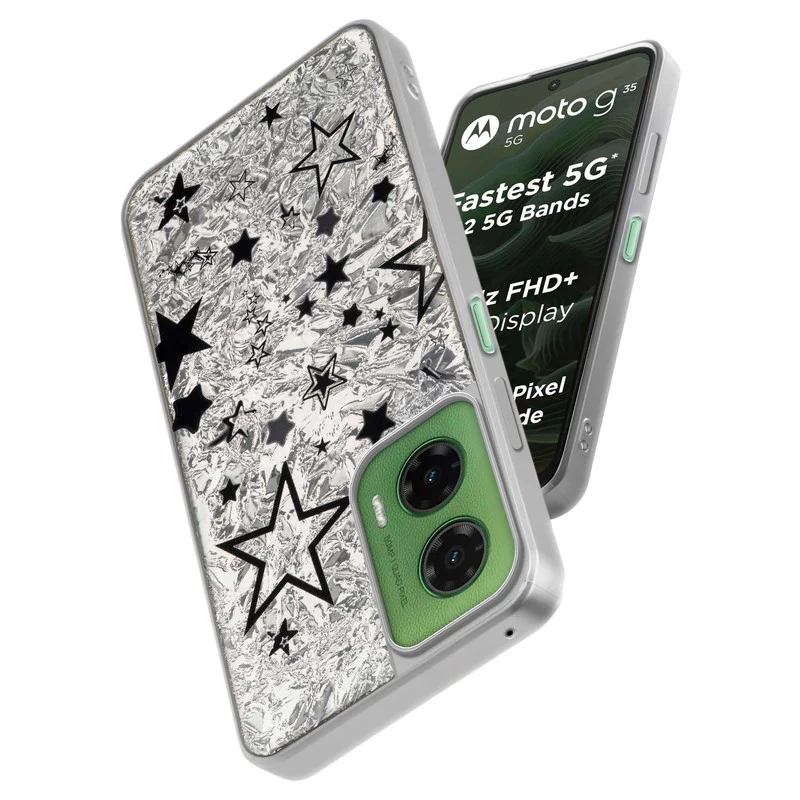 Shining Glossy Gradient Glitter Phone Back Cover Case for Motorola G35 5G - Image 48