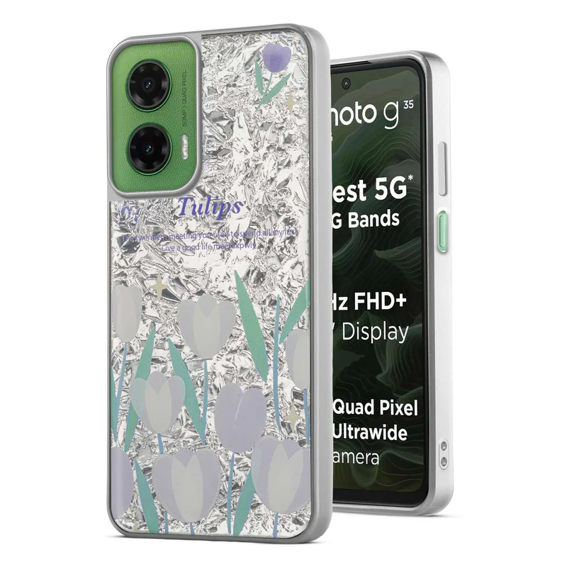 Shining Glossy Gradient Glitter Phone Back Cover Case for Motorola G35 5G - Image 58