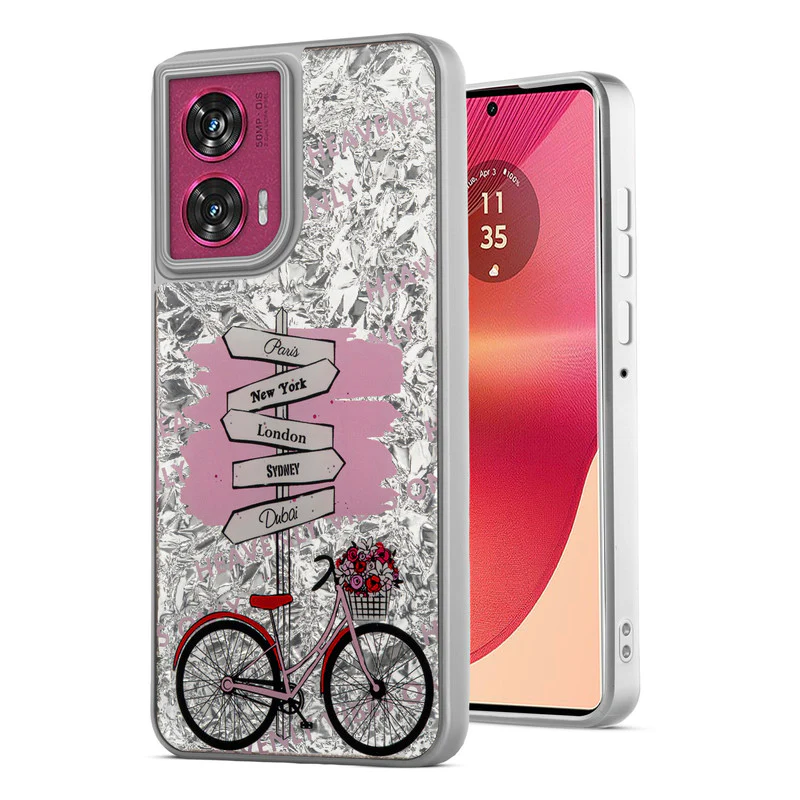 Shining Glossy Gradient Glitter Phone Back Cover Case for Motorola Moto Edge 50 Fusion 5G - Image 16