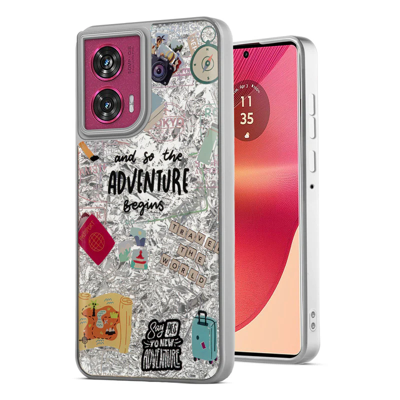 Shining Glossy Gradient Glitter Phone Back Cover Case for Motorola Moto Edge 50 Fusion 5G - Image 4