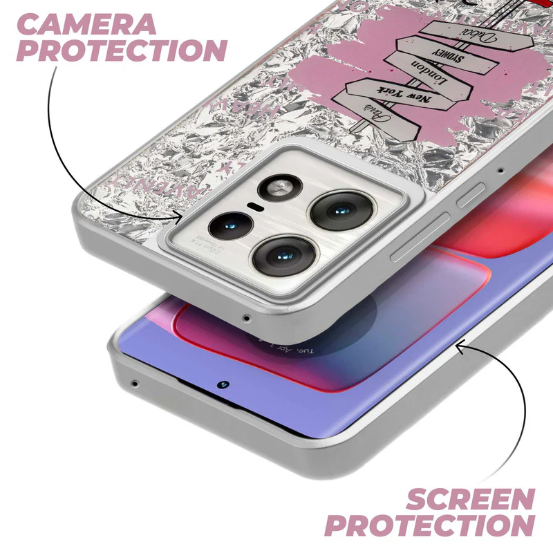 Shining Glossy Gradient Glitter Phone Back Cover Case for Motorola Moto Edge 50 Pro 5G - Image 35