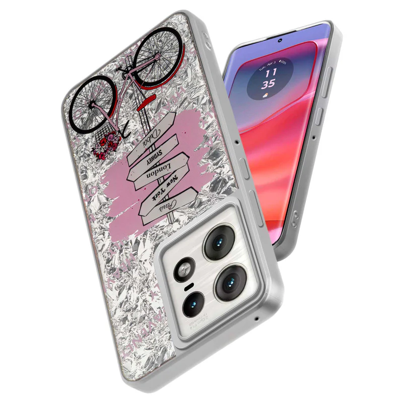 Shining Glossy Gradient Glitter Phone Back Cover Case for Motorola Moto Edge 50 Pro 5G - Image 36
