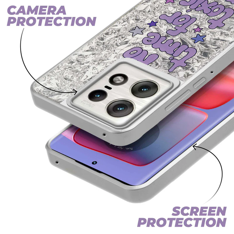 Shining Glossy Gradient Glitter Phone Back Cover Case for Motorola Moto Edge 50 Pro 5G - Image 59