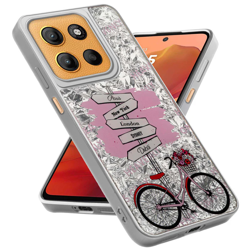 Shining Glossy Gradient Glitter Phone Back Cover Case for Motorola Moto G15 - Image 15