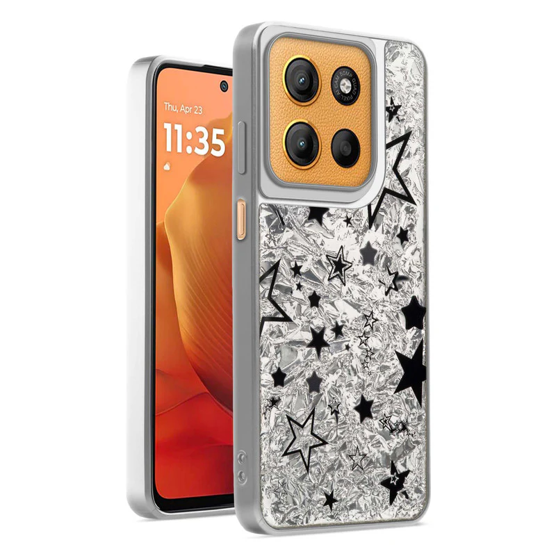 Shining Glossy Gradient Glitter Phone Back Cover Case for Motorola Moto G15 - Image 43