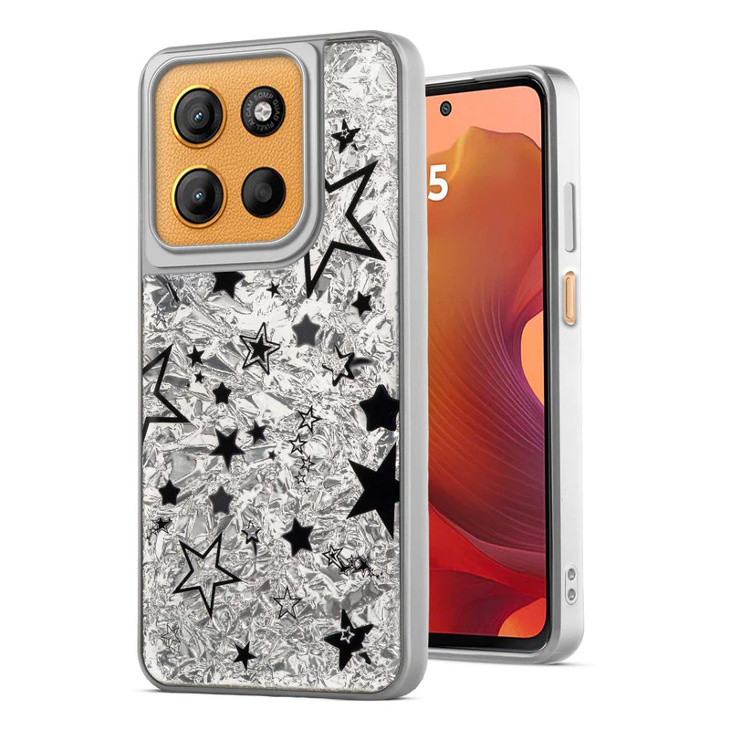 Shining Glossy Gradient Glitter Phone Back Cover Case for Motorola Moto G15 - Image 46