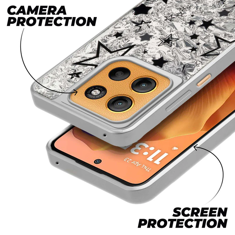 Shining Glossy Gradient Glitter Phone Back Cover Case for Motorola Moto G15 - Image 47