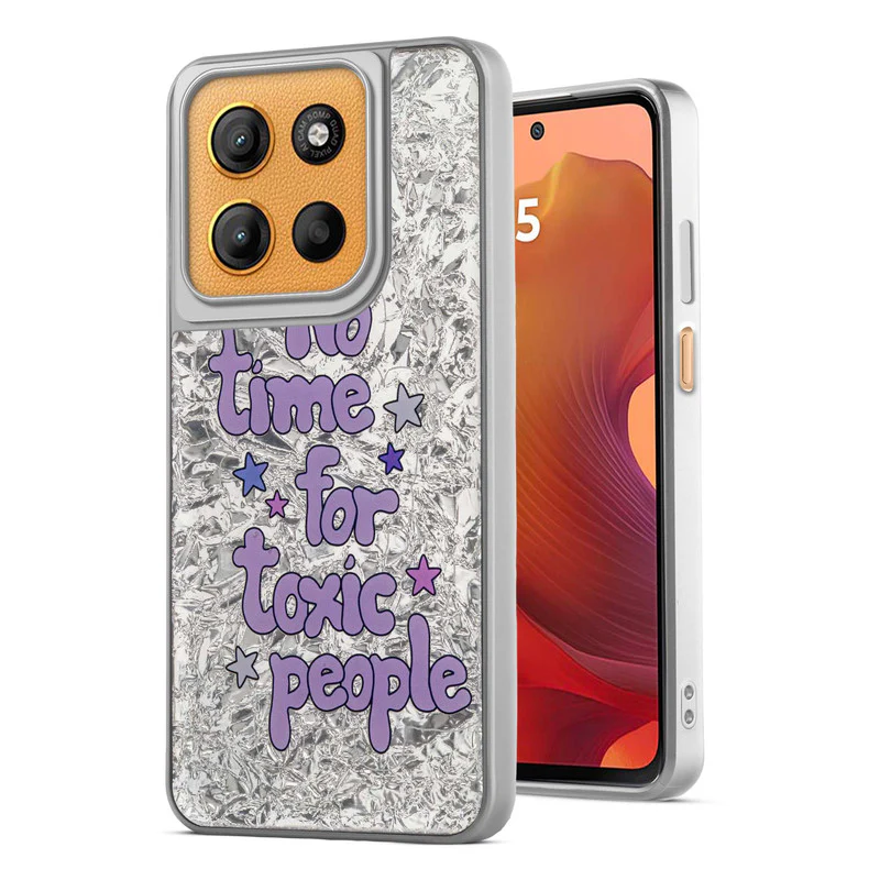 Shining Glossy Gradient Glitter Phone Back Cover Case for Motorola Moto G15 - Image 52