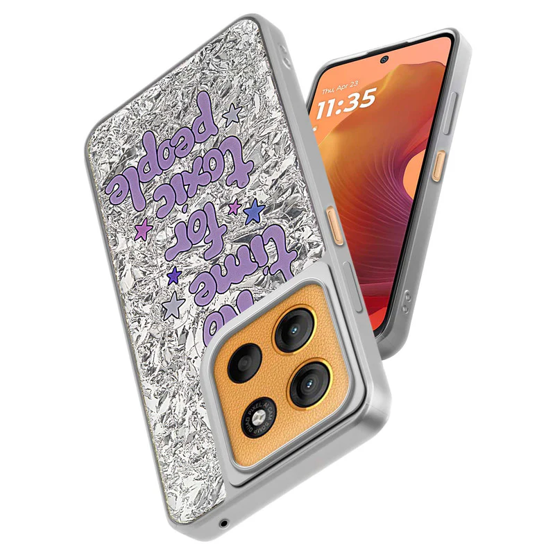 Shining Glossy Gradient Glitter Phone Back Cover Case for Motorola Moto G15 - Image 54