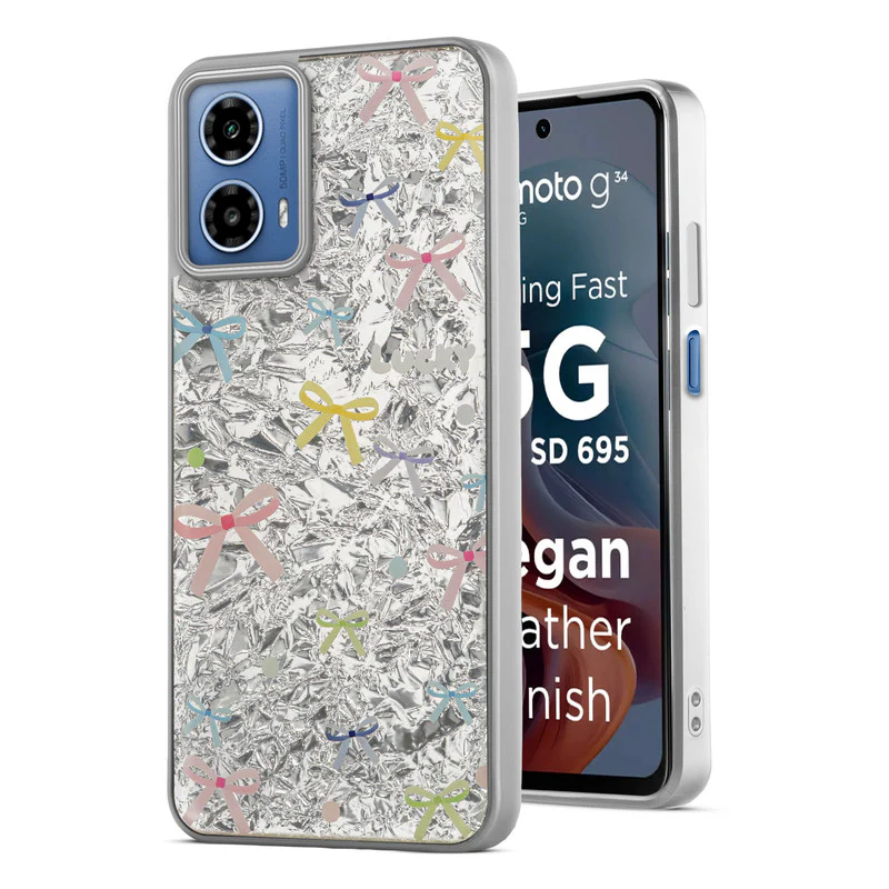 Shining Glossy Gradient Glitter Phone Back Cover Case for Motorola Moto G34 5G - Image 22
