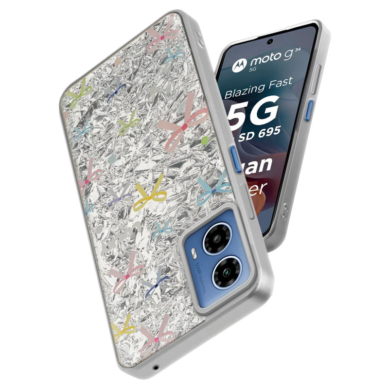 Shining Glossy Gradient Glitter Phone Back Cover Case for Motorola Moto G34 5G - Image 24