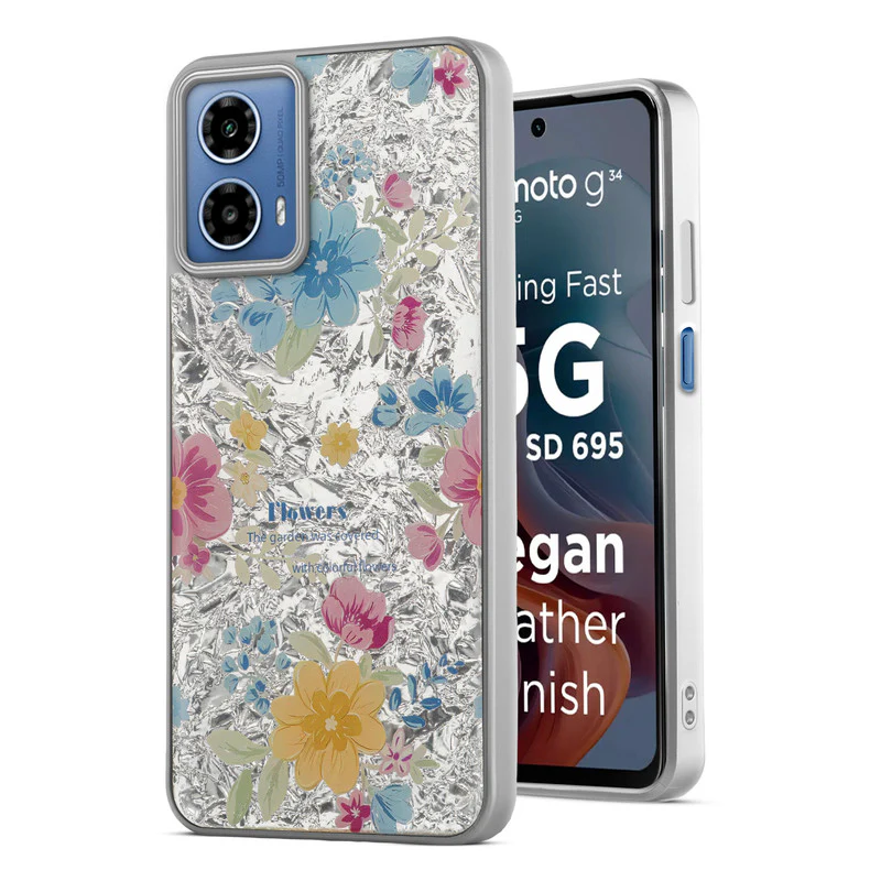 Shining Glossy Gradient Glitter Phone Back Cover Case for Motorola Moto G34 5G - Image 34