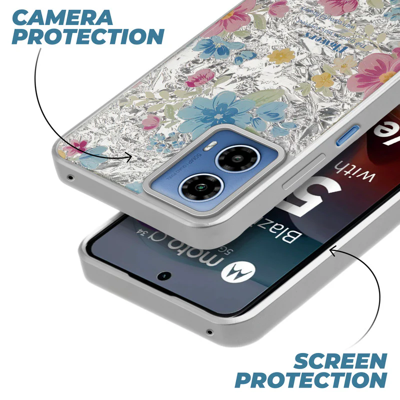 Shining Glossy Gradient Glitter Phone Back Cover Case for Motorola Moto G34 5G - Image 35