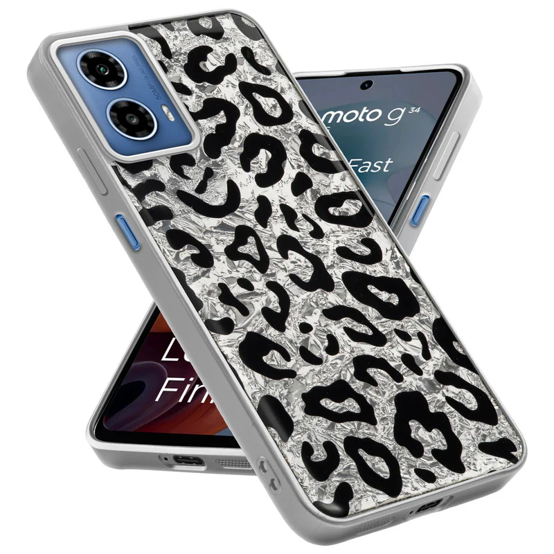 Shining Glossy Gradient Glitter Phone Back Cover Case for Motorola Moto G34 5G - Image 39
