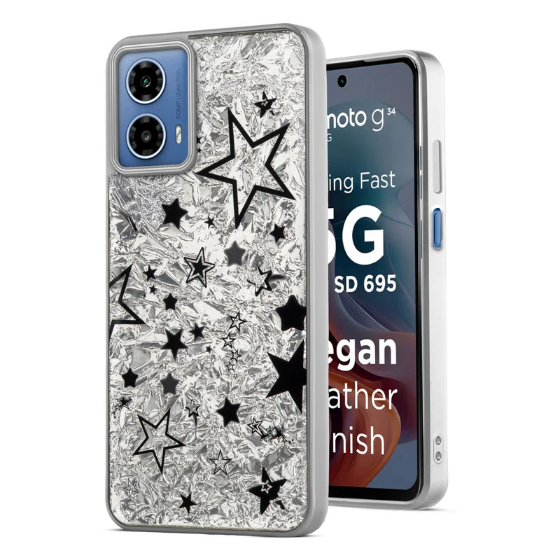 Shining Glossy Gradient Glitter Phone Back Cover Case for Motorola Moto G34 5G - Image 46