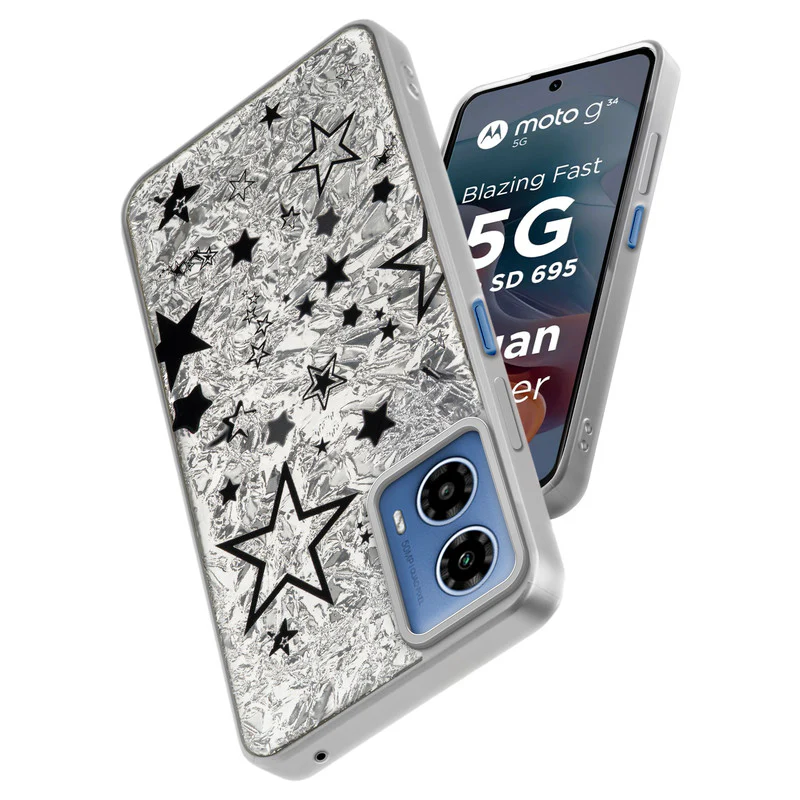 Shining Glossy Gradient Glitter Phone Back Cover Case for Motorola Moto G34 5G - Image 48