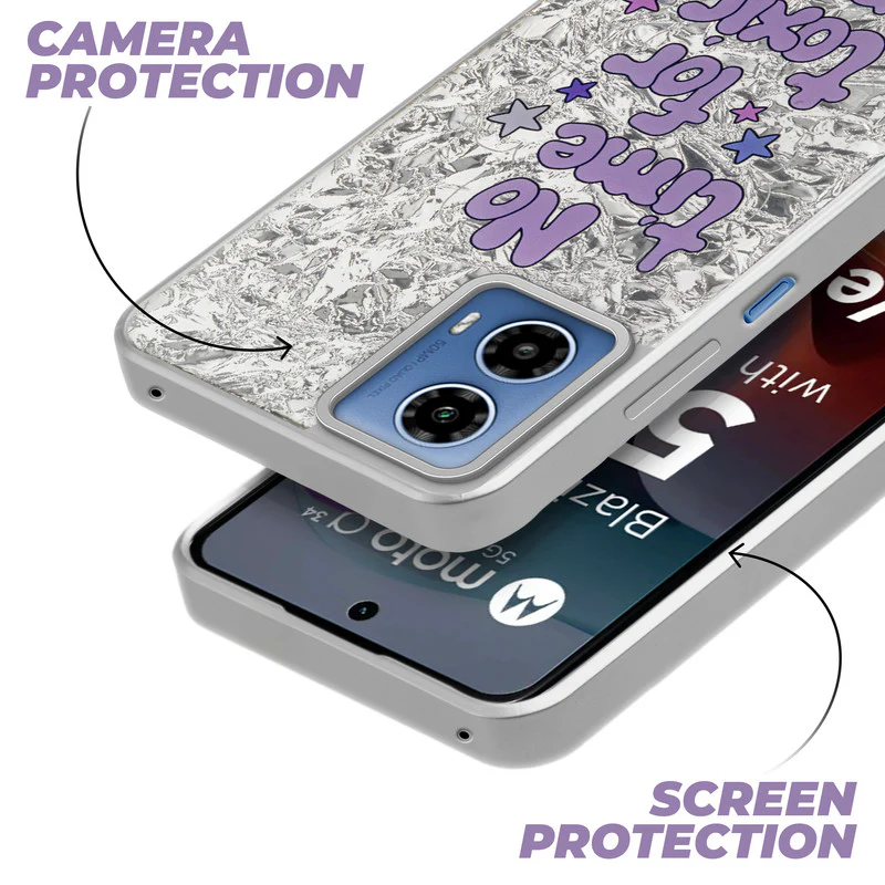 Shining Glossy Gradient Glitter Phone Back Cover Case for Motorola Moto G34 5G - Image 53