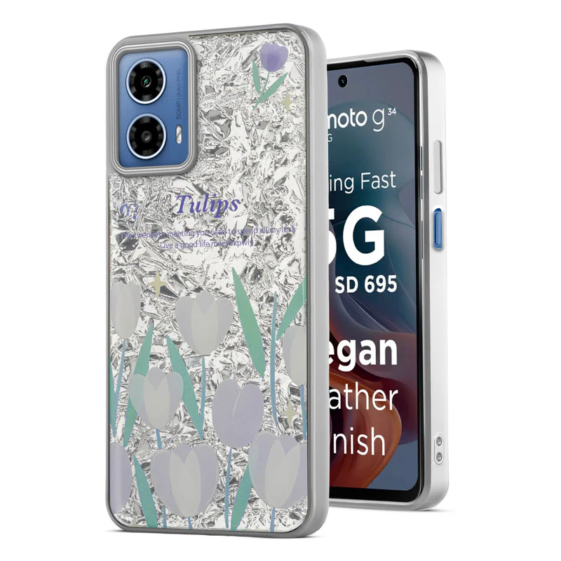 Shining Glossy Gradient Glitter Phone Back Cover Case for Motorola Moto G34 5G - Image 58