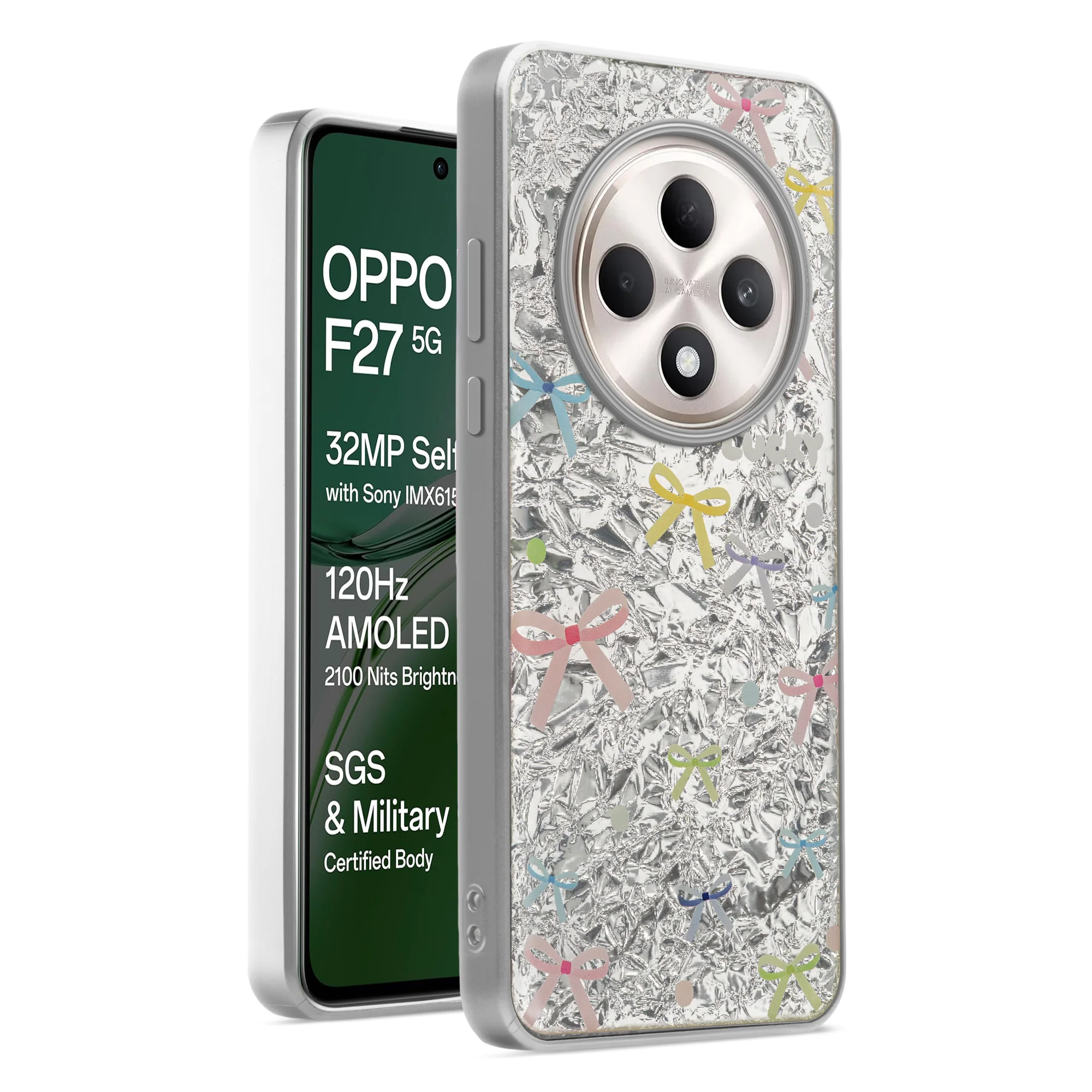 Shining Glossy Gradient Glitter Phone Back Cover Case for Oppo F27 5G - Image 19