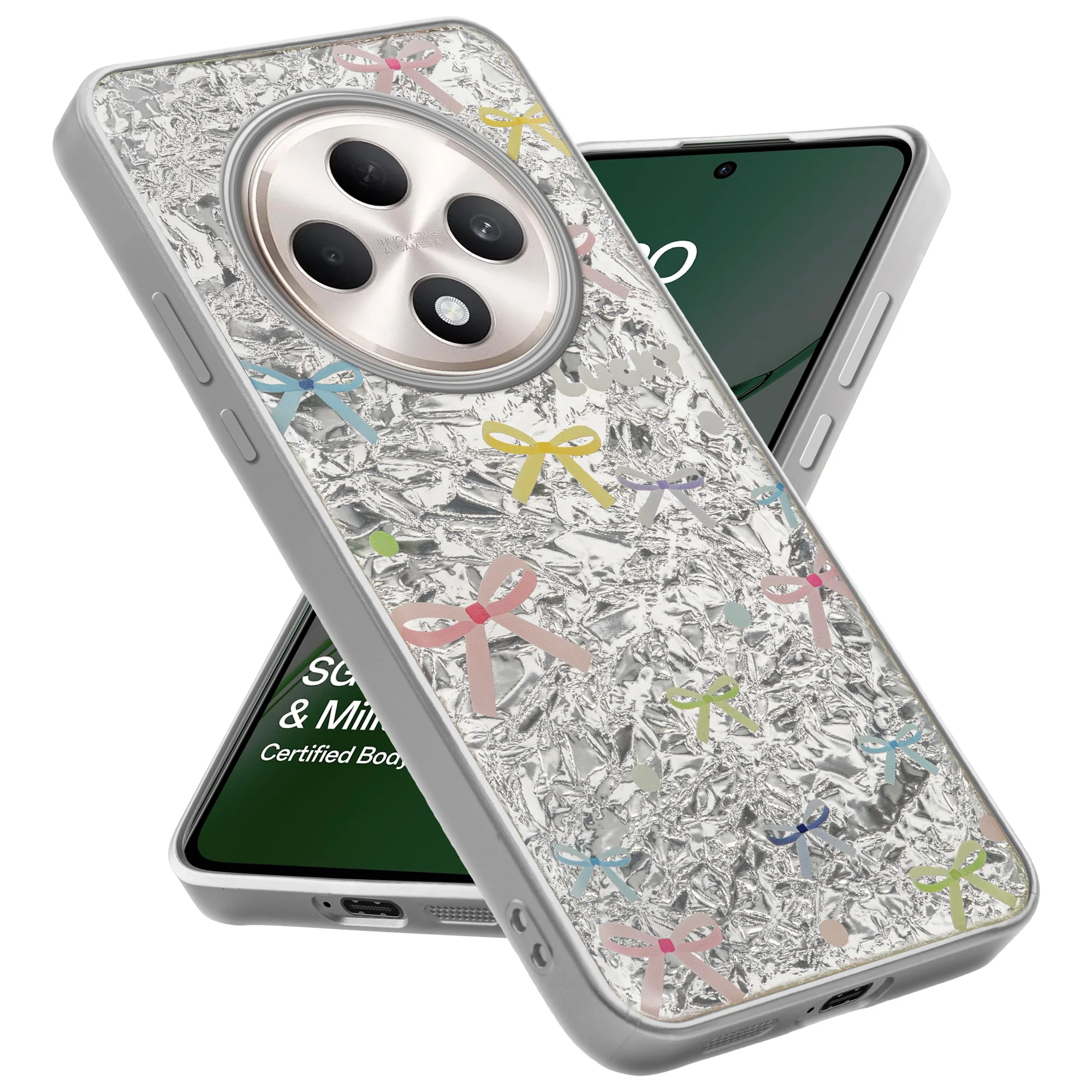 Shining Glossy Gradient Glitter Phone Back Cover Case for Oppo F27 5G - Image 21