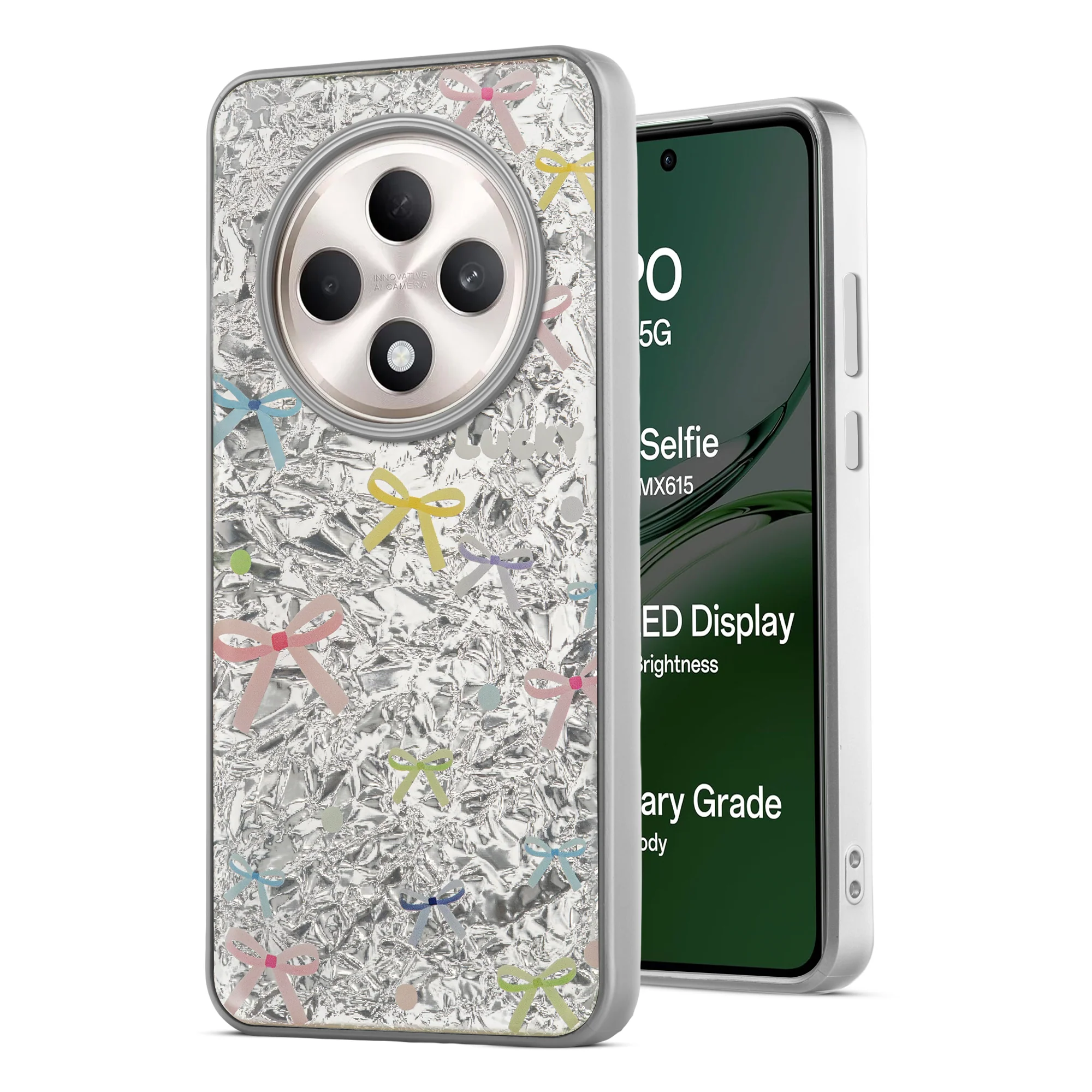 Shining Glossy Gradient Glitter Phone Back Cover Case for Oppo F27 5G - Image 22