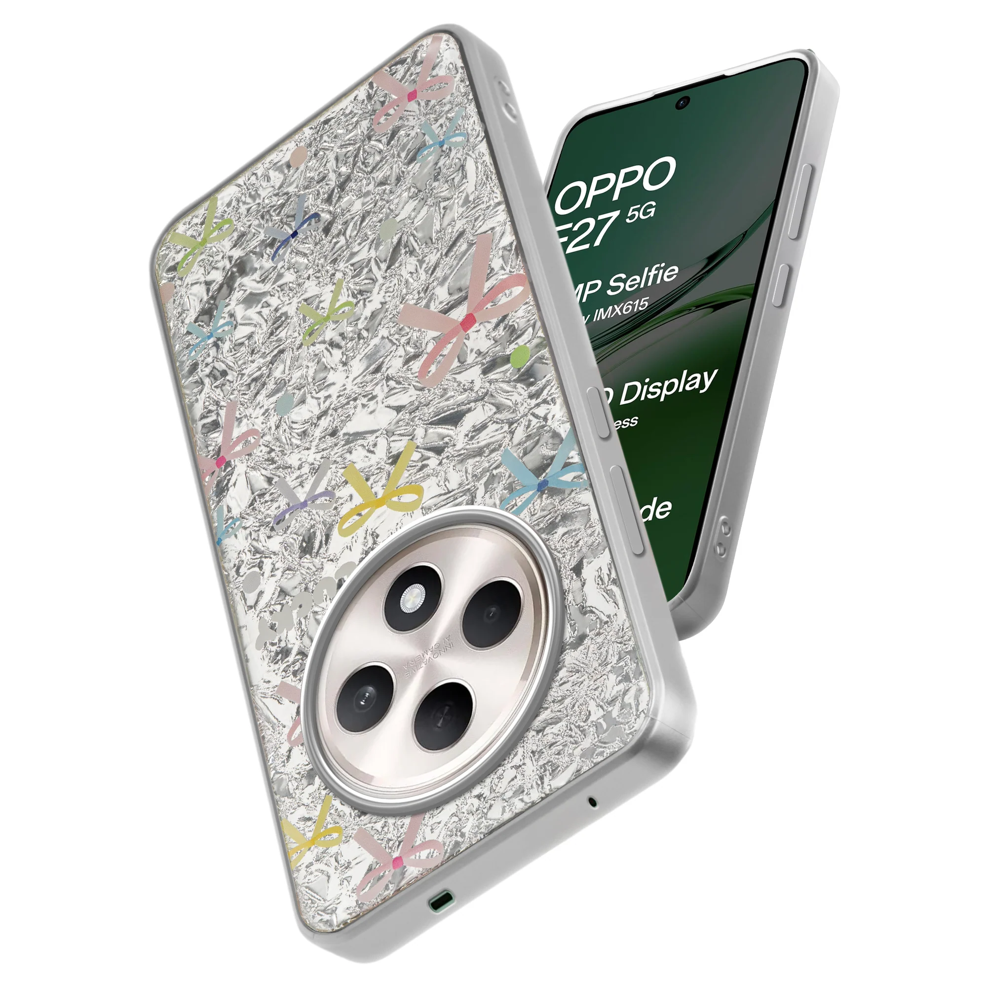 Shining Glossy Gradient Glitter Phone Back Cover Case for Oppo F27 5G - Image 24