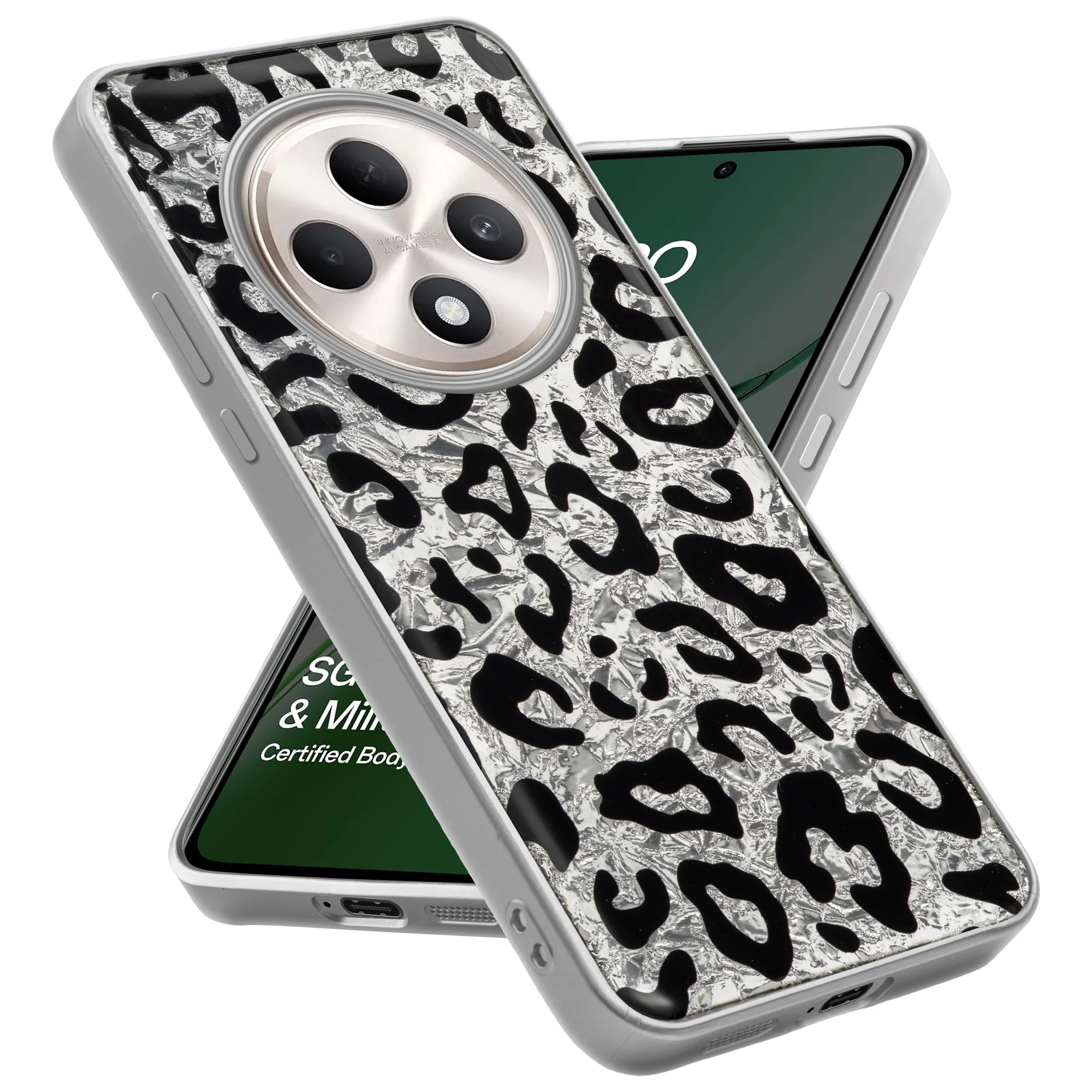 Shining Glossy Gradient Glitter Phone Back Cover Case for Oppo F27 5G - Image 39