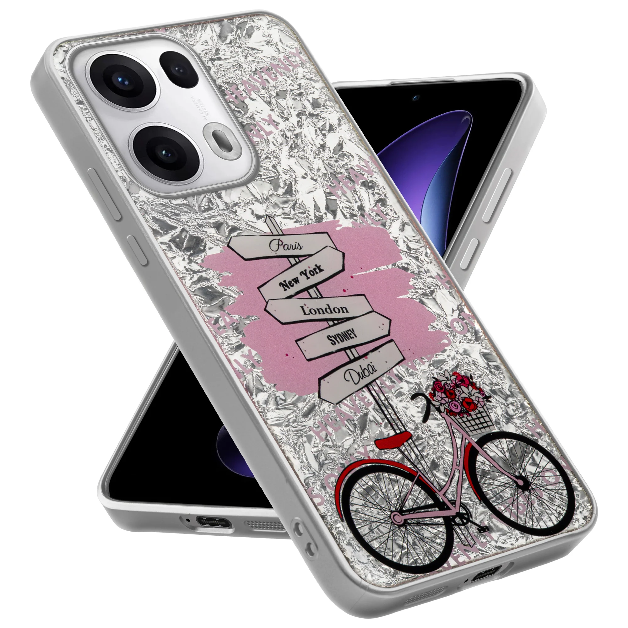 Shining Glossy Gradient Glitter Phone Back Cover Case for Oppo Reno 13 Pro 5G - Image 15