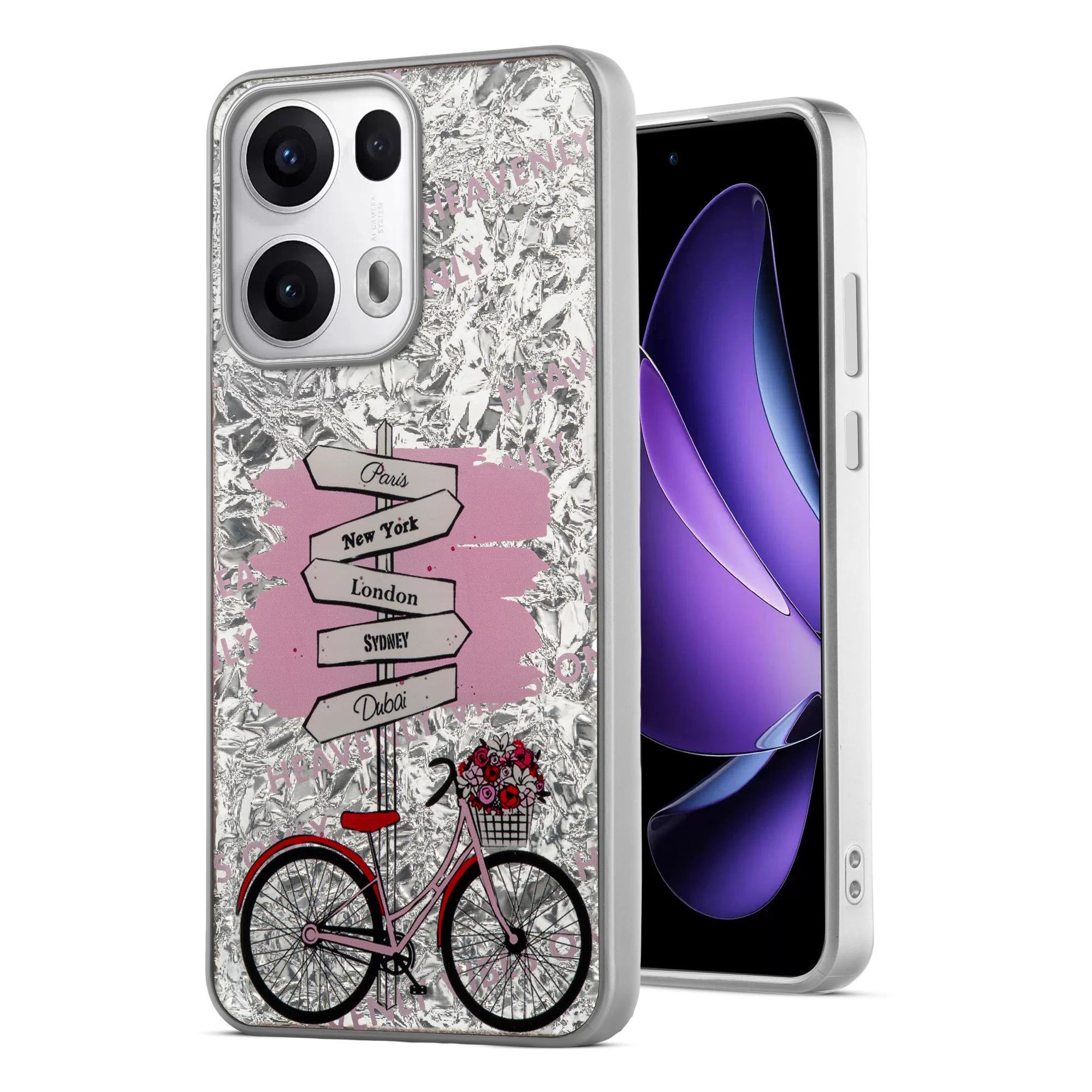 Shining Glossy Gradient Glitter Phone Back Cover Case for Oppo Reno 13 Pro 5G - Image 16