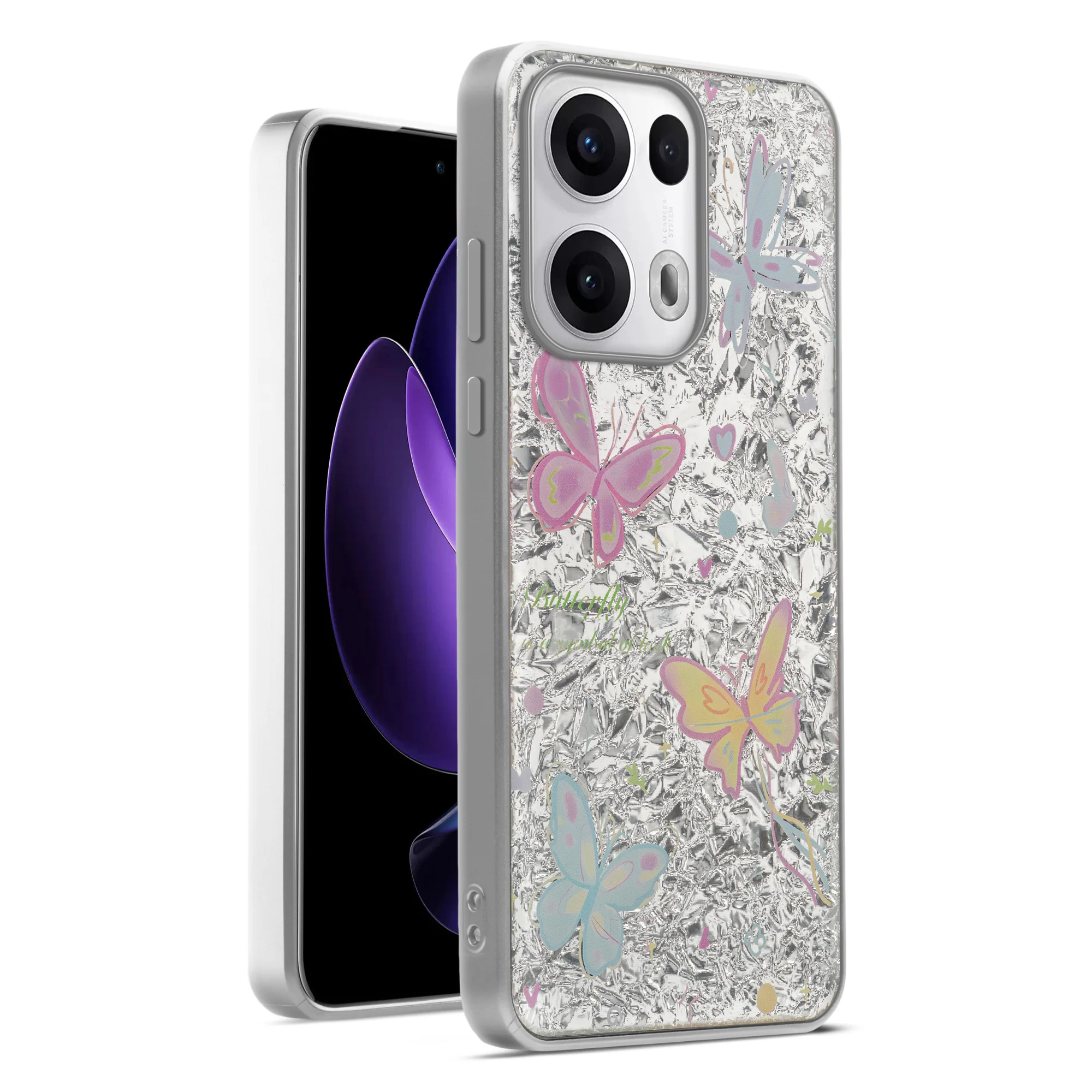 Shining Glossy Gradient Glitter Phone Back Cover Case for Oppo Reno 13 Pro 5G - Image 25