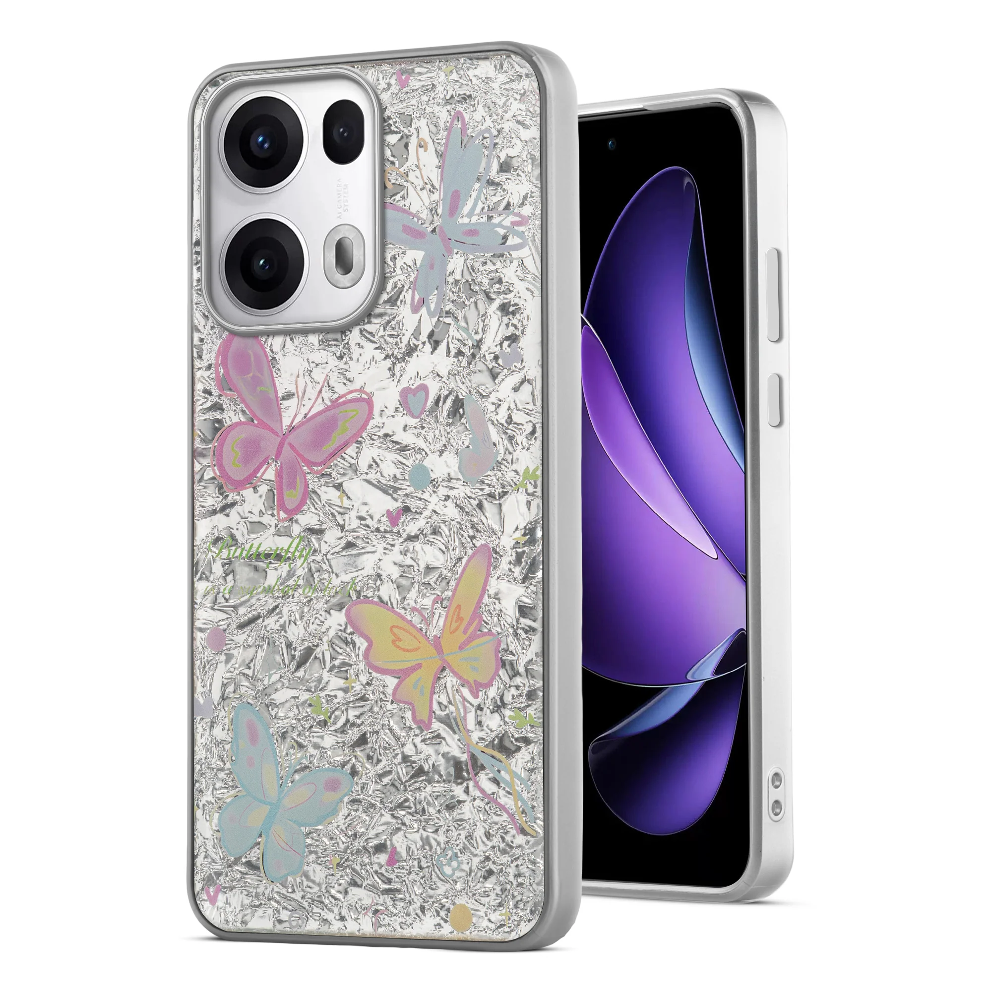 Shining Glossy Gradient Glitter Phone Back Cover Case for Oppo Reno 13 Pro 5G - Image 28