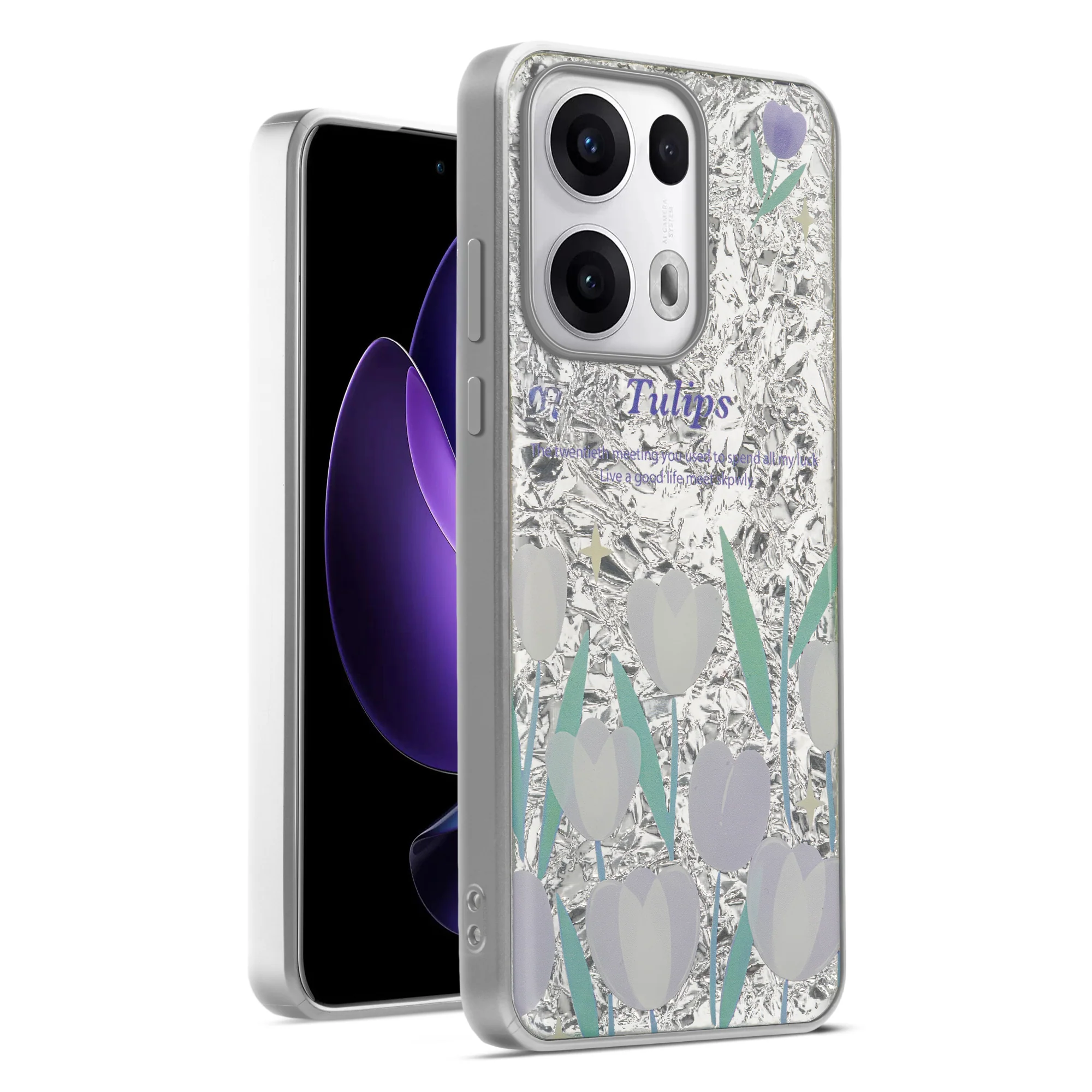 Shining Glossy Gradient Glitter Phone Back Cover Case for Oppo Reno 13 Pro 5G - Image 55