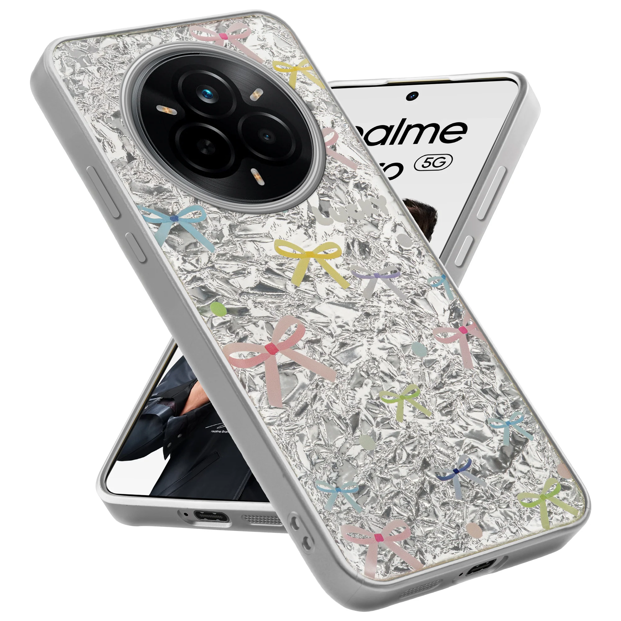 Shining Glossy Gradient Glitter Phone Back Cover Case for Realme 14 Pro 5G - Image 21