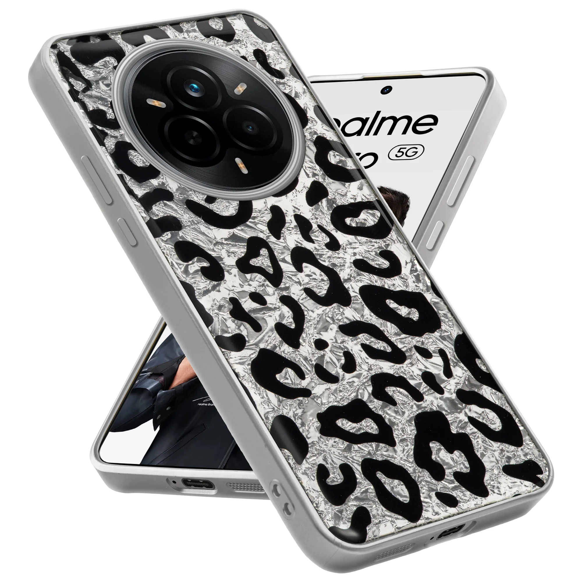 Shining Glossy Gradient Glitter Phone Back Cover Case for Realme 14 Pro 5G - Image 39