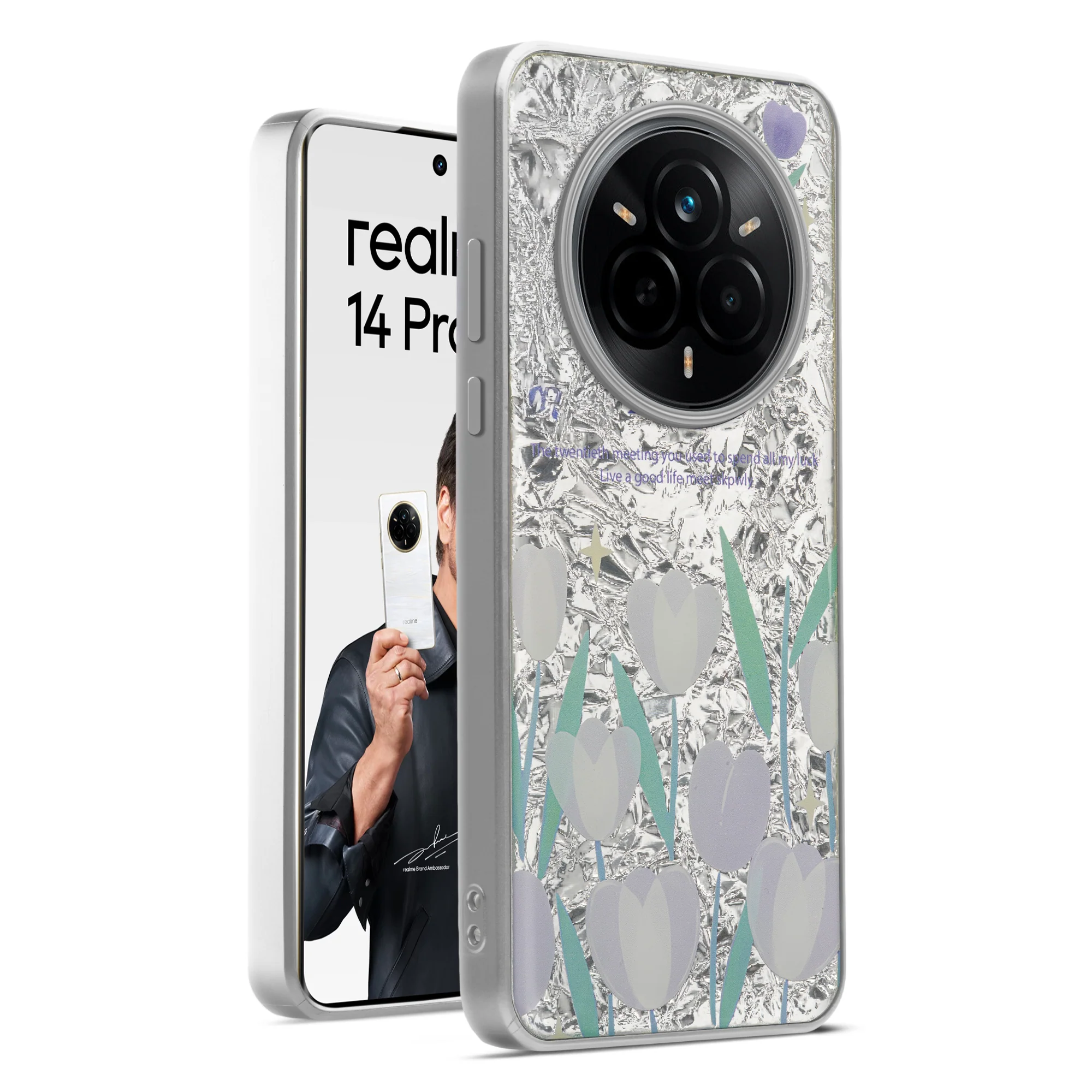 Shining Glossy Gradient Glitter Phone Back Cover Case for Realme 14 Pro 5G - Image 55