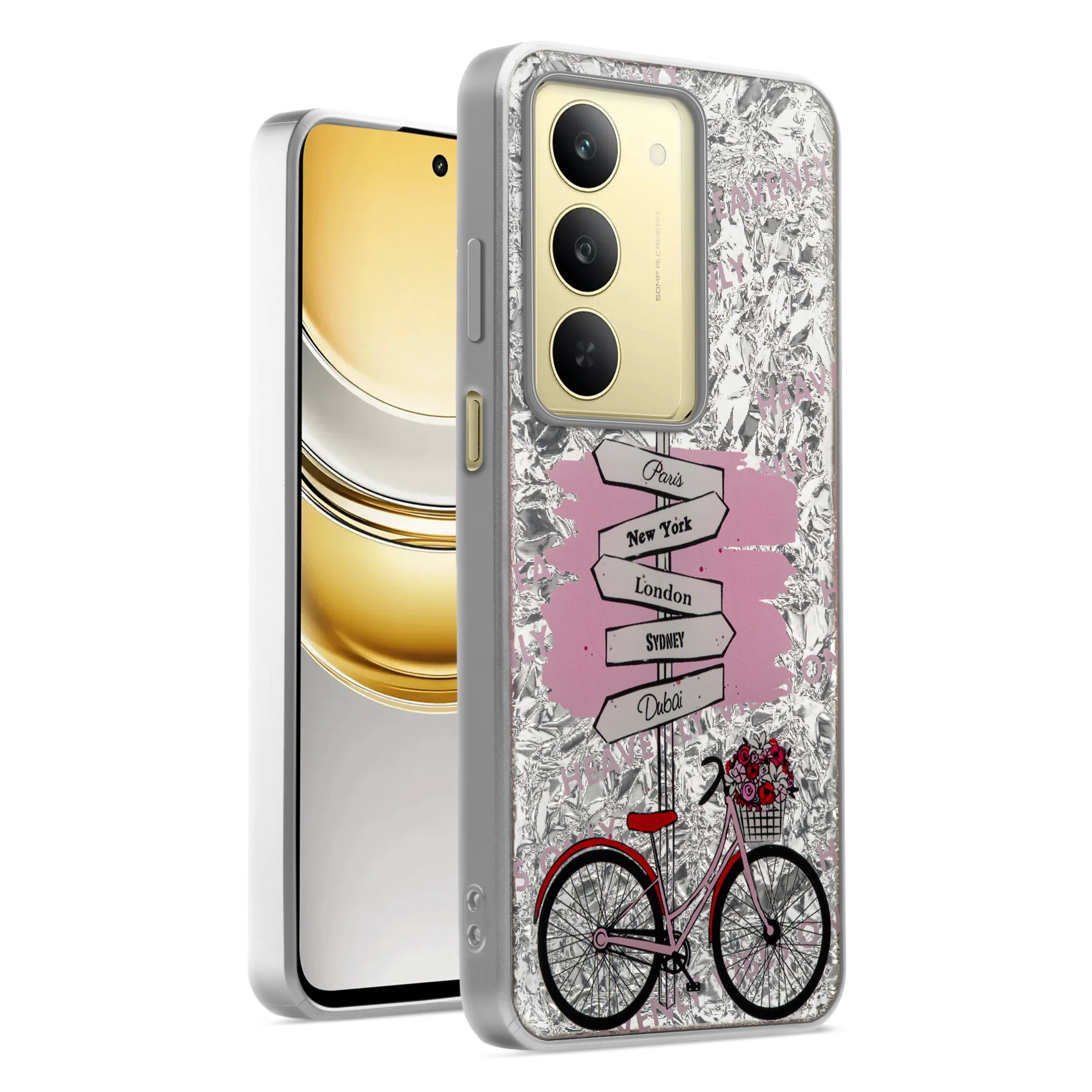 Shining Glossy Gradient Glitter Phone Back Cover Case for Realme Narzo 80x 5G - Image 13