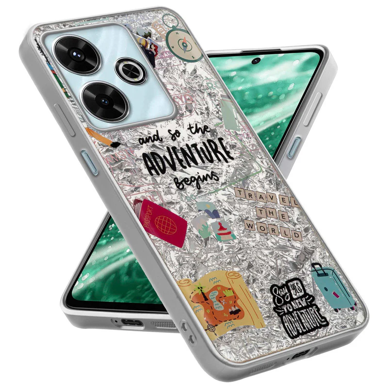 Shining Glossy Gradient Glitter Phone Back Cover Case for Redmi 13 5G - Image 3