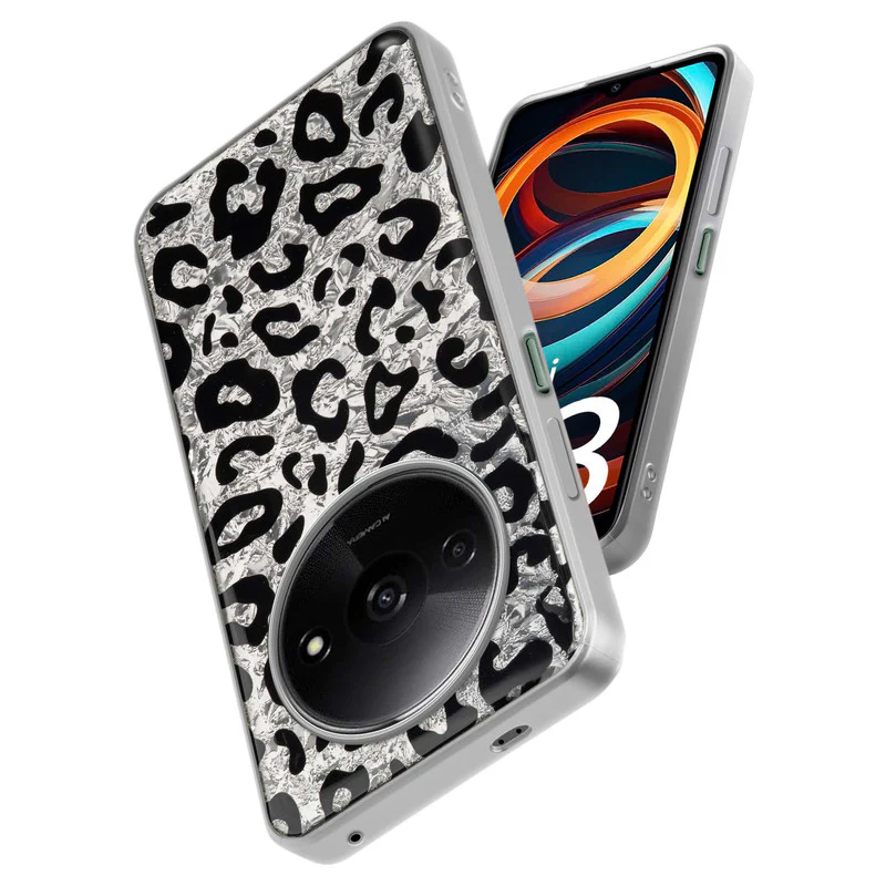 Shining Glossy Gradient Glitter Phone Back Cover Case for Redmi A3 - Image 42