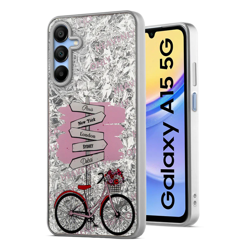 Shining Glossy Gradient Glitter Phone Back Cover Case for Samsung A15 5G - Image 16