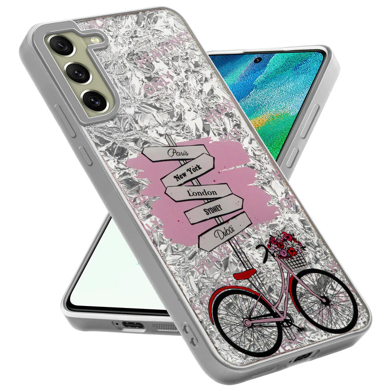 Shining Glossy Gradient Glitter Phone Back Cover Case for Samsung S21 FE 5G - Image 15