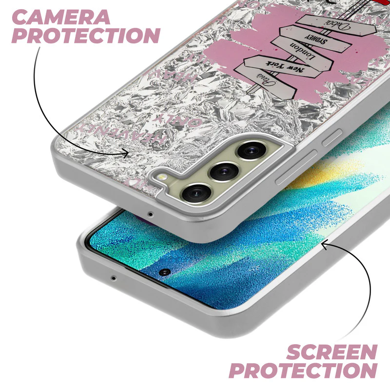 Shining Glossy Gradient Glitter Phone Back Cover Case for Samsung S21 FE 5G - Image 17