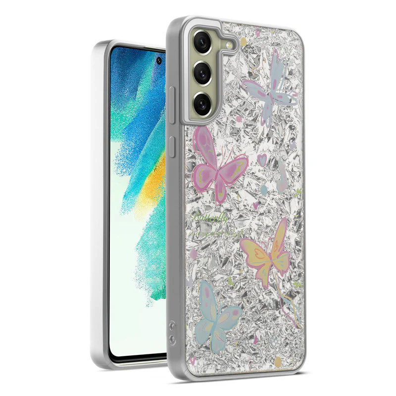 Shining Glossy Gradient Glitter Phone Back Cover Case for Samsung S21 FE 5G - Image 25