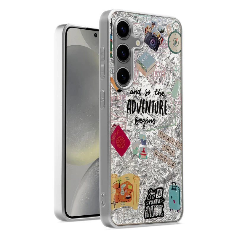 Shining Glossy Gradient Glitter Phone Back Cover Case for Samsung S24 5G
