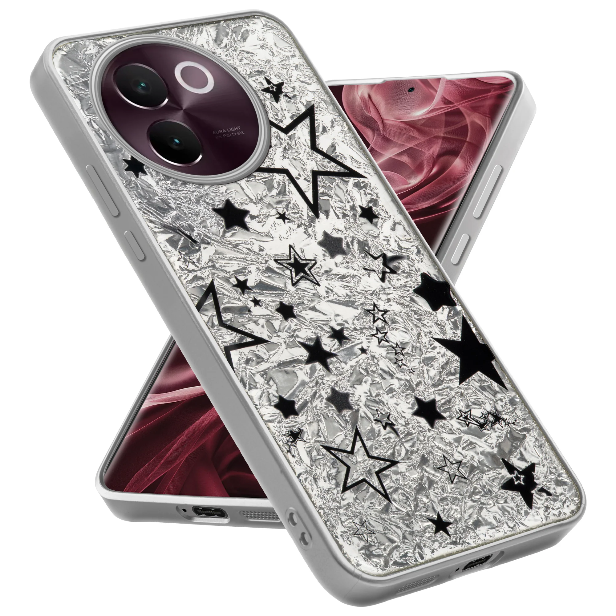 Shining Glossy Gradient Glitter Phone Back Cover Case for Vivo V30e 5G - Image 45